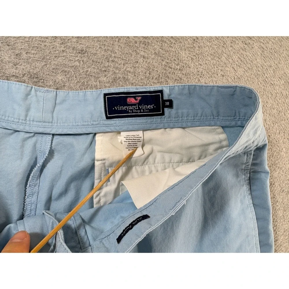 Vineyard Vines Cotton Twill CLUB Shorts (Men's Size 38) Blue - 